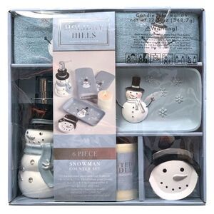 Snowman - Holiday Hills Seasonal Decor 6-Piece Bathroom Counter Set, Assorted De